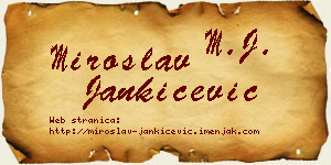 Miroslav Jankićević vizit kartica